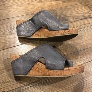 Donald Pliner cork wedge sandals
